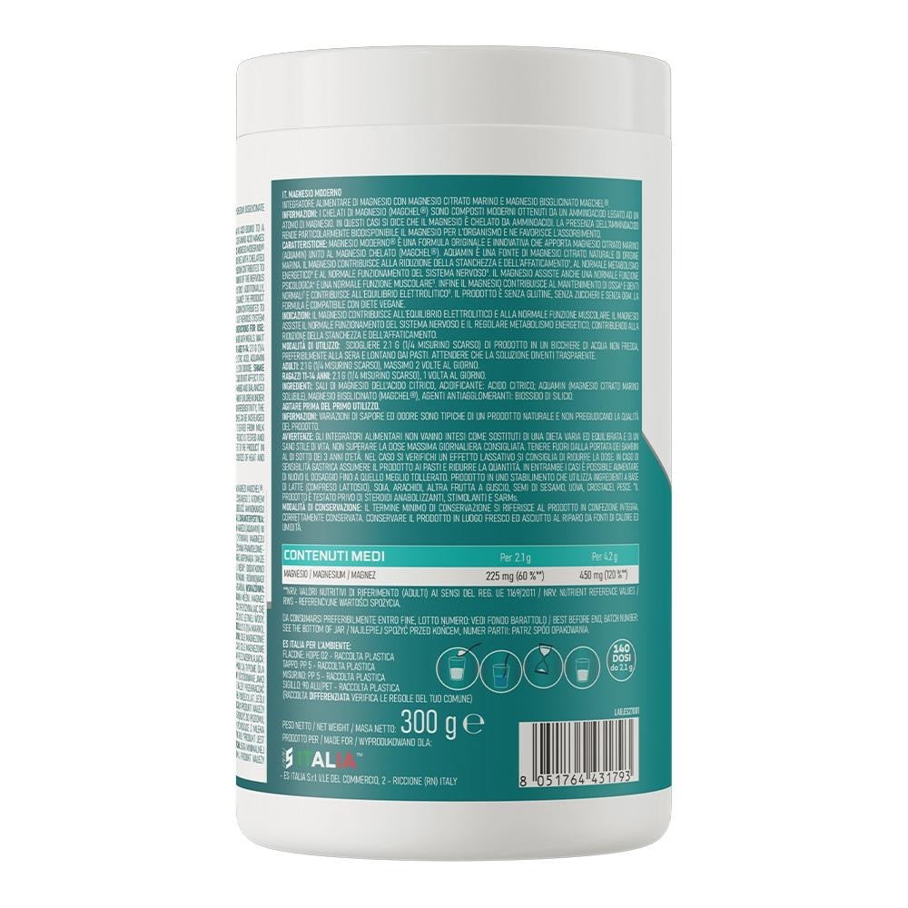 EthicSport Integratore Alimentare di Magnesio Citrato Marino e Bisglicinato Magchel