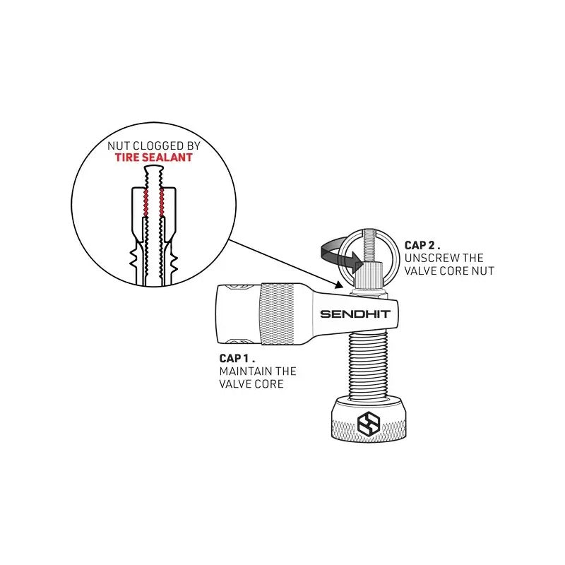 Coppia Valvole Tubeless 44mm - Compatibile con inserti