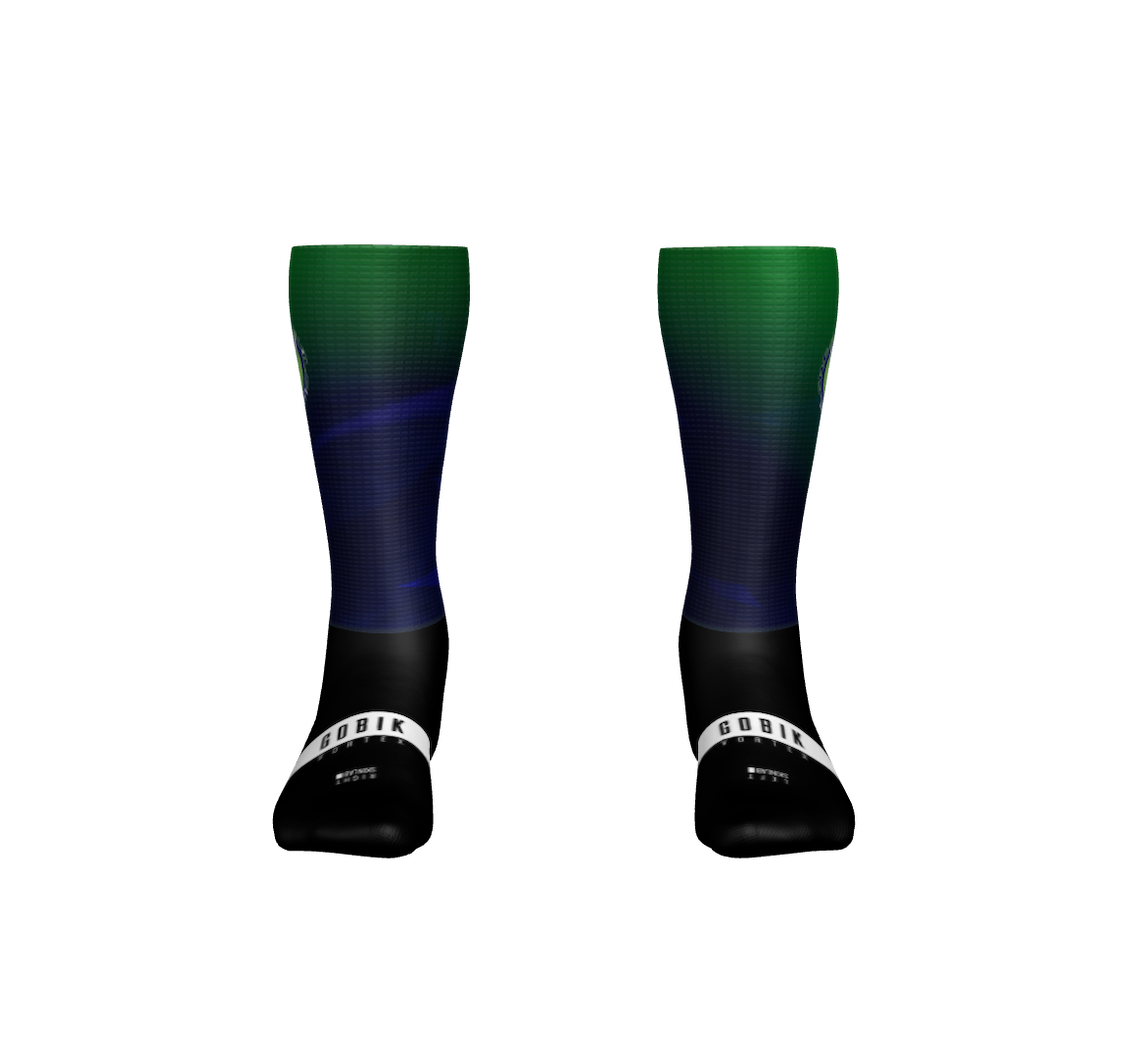 Vortex Dusk Cycling Sock - Team Green Devils