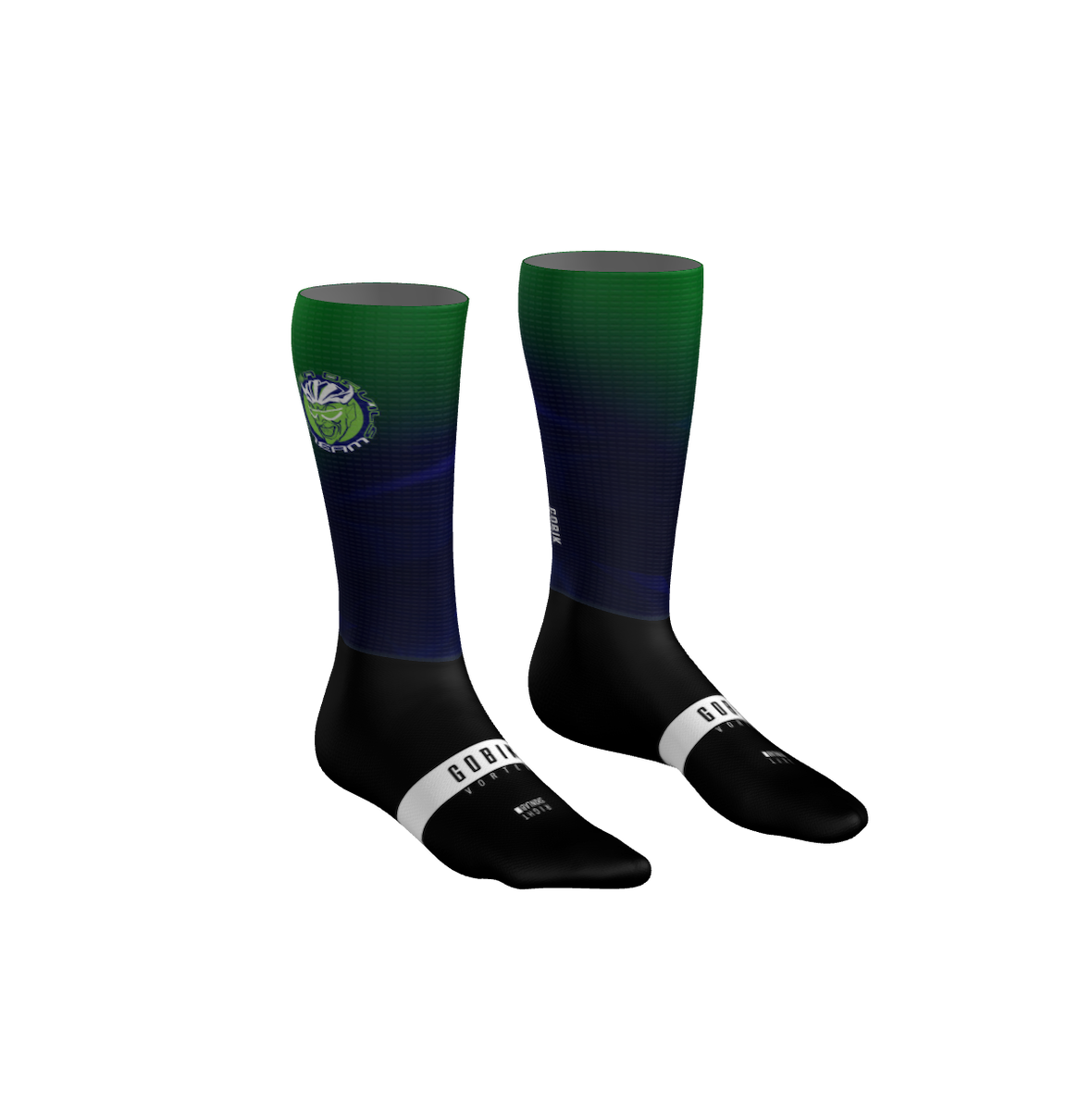 Vortex Dusk Cycling Sock - Team Green Devils